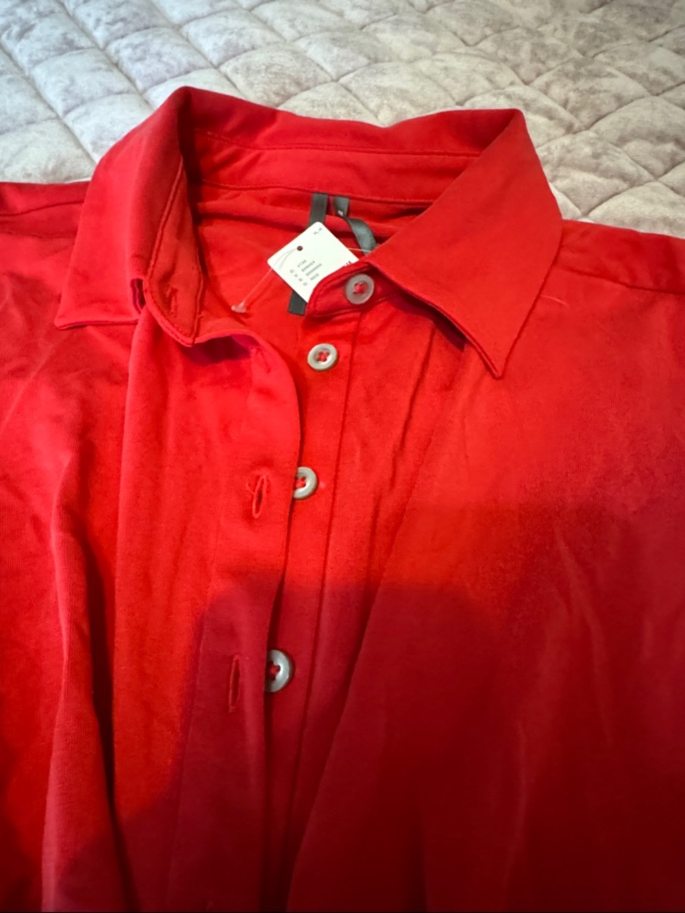 Anthropologie Red Long Sleeve Maxi Dress with Waist Tie - Picture 5 of 5